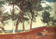 Winslow Homer Houses and trees oil painting